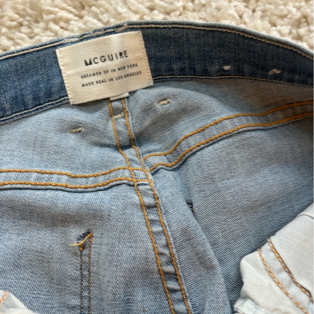 McGuire Denim ankle fray with button closure